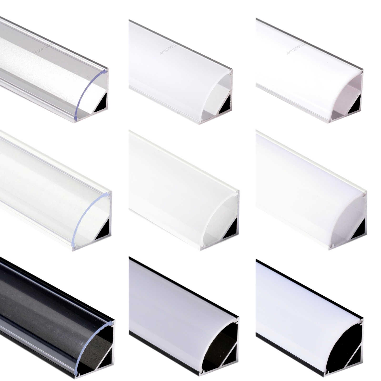2m 3030 PROFILO ANGOLARE GRANDE ALLUMINIO PER STRISCE STRIP LED BARRA RIGIDA 2MT