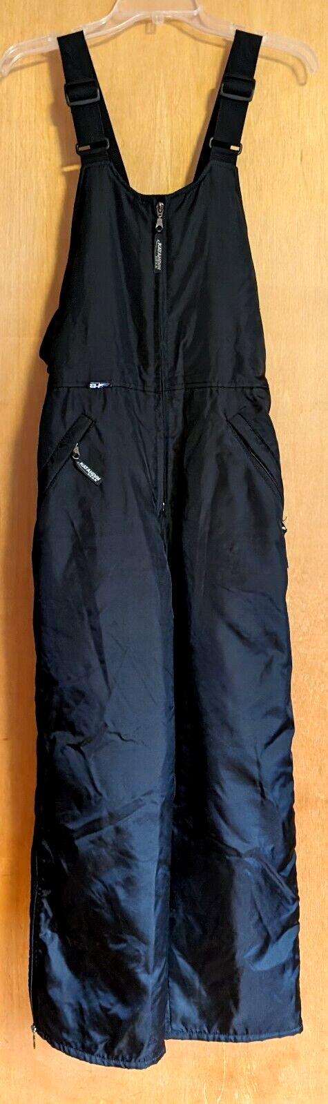 Women's Medium Overalls Coyote Bib Snow Snowmobile Winter ~ Black