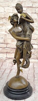 CLEARANCE SALE  Hermes Flying Mercury and Pandora Bronze Sculpture Artwork