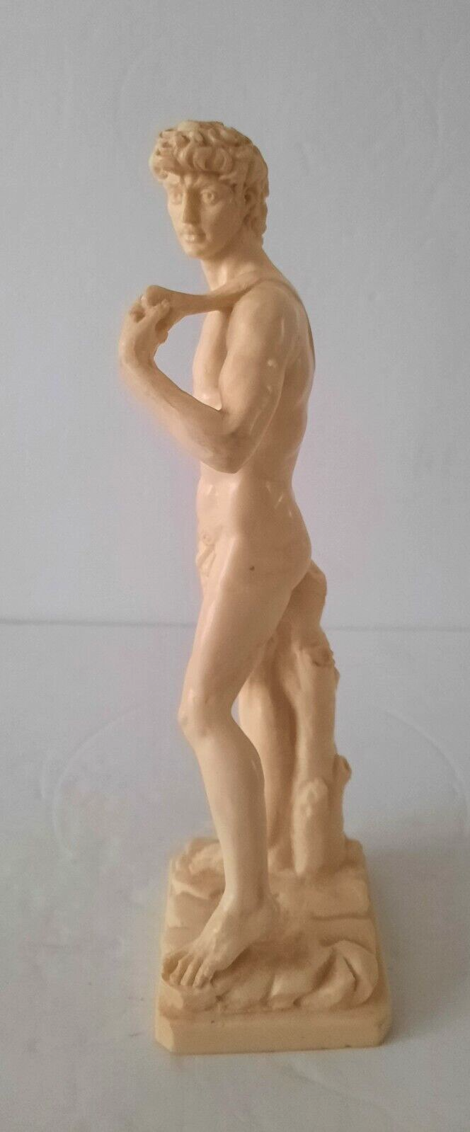 A. Santini Signed Classic Figure Nude Male Sculpture Made in