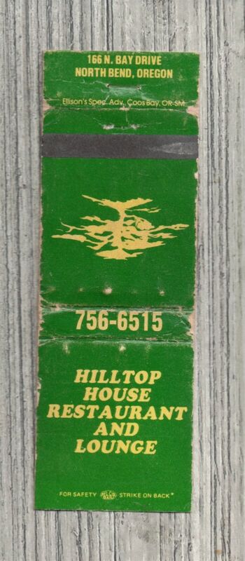 Matchbook Cover-Hilltop House Restaurant-North Bend Oregon-R0847