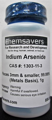 Indium Arsenide, Pieces 3mm & smaller, 99.999% (Metals Basis), 1g