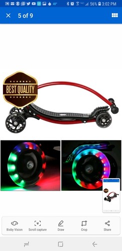 U-KISS KICK SCOOTER WITH 4 LED WHEELS! COOL MASTER