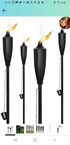 tiki torches metal | eBay