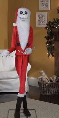 Disney Nightmare Before Christmas Santa Animated Jack Skellington  6.5 ft New