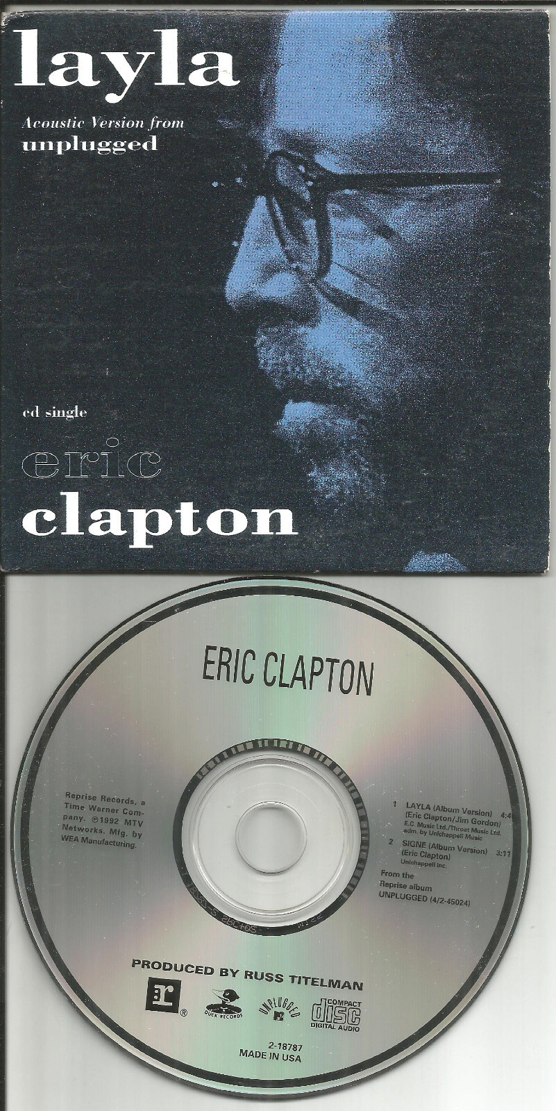 ERIC CLAPTON Layla / Signe LIMITED EDITION CARDED SLEEVE USA