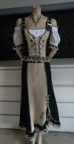 German Austrian Linen Trachten Mieder Bodice Skirt Outfit 8