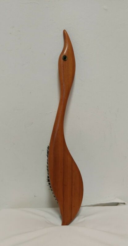 Vintage Rare Wooden Clothes Shoe Brush 17” Duck Goose Made in Western Germany 