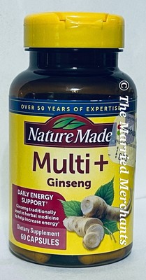 Nature Made Multi + Ginseng Daily Energy Support 60 caps 11/2024 FRESH!