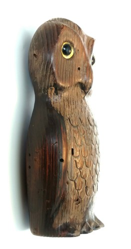 Antique ,vintage wooden owl decoy and a nice SIGNED folk art  AAFA