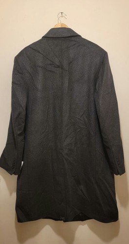Pre-owned London Fog Signature Men's Wool Blend Coat Dark Charcoal Sz 48r In Gray