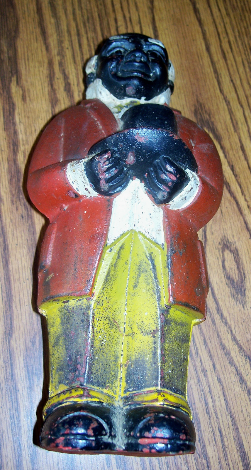 Antique Cast Iron Black American Piggy Bank 11