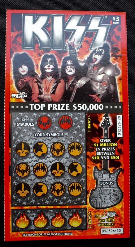 KISS - SCRATCH & WIN $3 LOTTERY TICKET - bclc Kamloops, B.C. | eBay