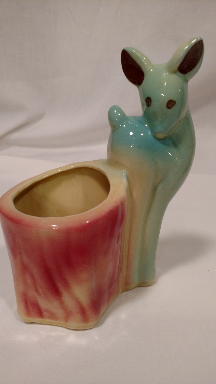 Lot of 2 Vintage Shawnee Planter Pots, Deer & Donkey, Both Small Pots, No Chips