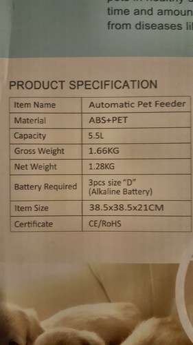 Programmable Electronic portioned automatic pet feeder Pet Sitter