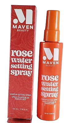 Maven Beauty Rose Water Vegan Makeup Setting Spray 3.38 Oz Msrp $22