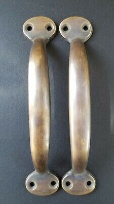 2 Solid Brass Large Strong File Cabinet Trunk Chest Handles Pull 5-1/2'' wide #P1
