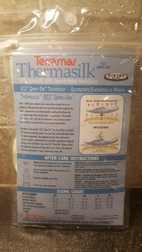 Terramar Unisex Thermasilk Sock Liner Natural Small/7-9