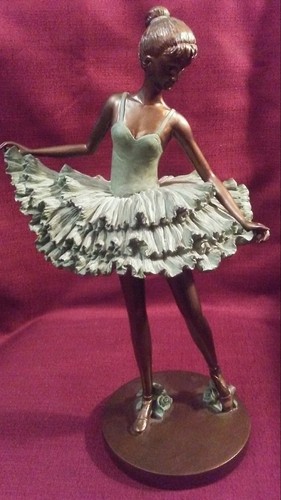 Beautiful Ballerina Bronze Look Trio Sculptures