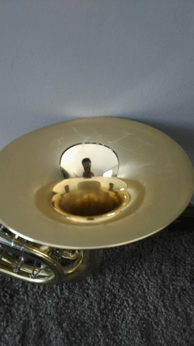 Sale Top Brand New Gold Piccolo MiNi French Horn Bb Key Engraving Bell With Case