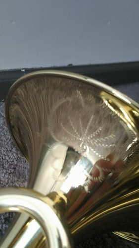 Sale Top Brand New Gold Piccolo MiNi French Horn Bb Key Engraving Bell With Case