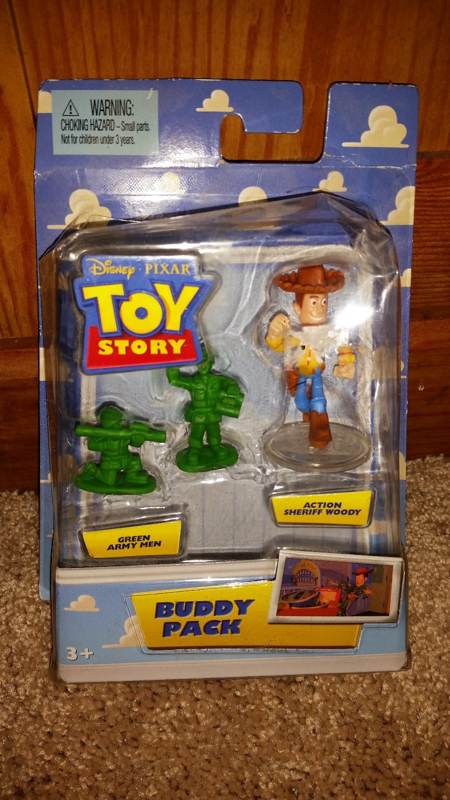 Disney PIXAR Toy Story BUDDY PACK Army Men  WOODY ACTION 123 mini figure