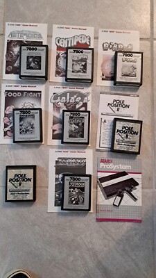 Atari 7800 Games Tested with MINT Condition Manuals!   You Pick!