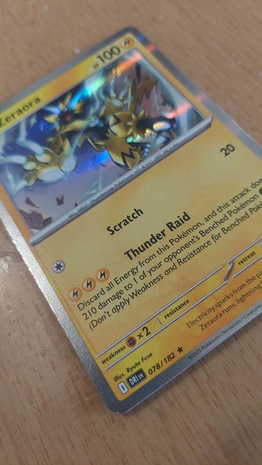 置物 Rare Species Zeraora 78/182 Holographic Pokemon Card | eBay