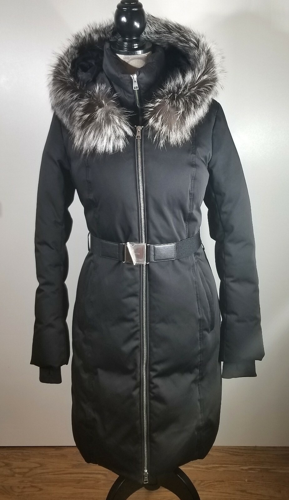 SOIA & KYO Christy-Xn Down Coat - Silver Fox Fur - Women's