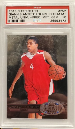 2013 GIANNIS ANTETOKOUNMPO PSA 10 LOW POP METAL UNIVERSE