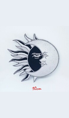 Yin Yang Sun & Moon Embroidered Iron or Sew on Patch Badge #1003