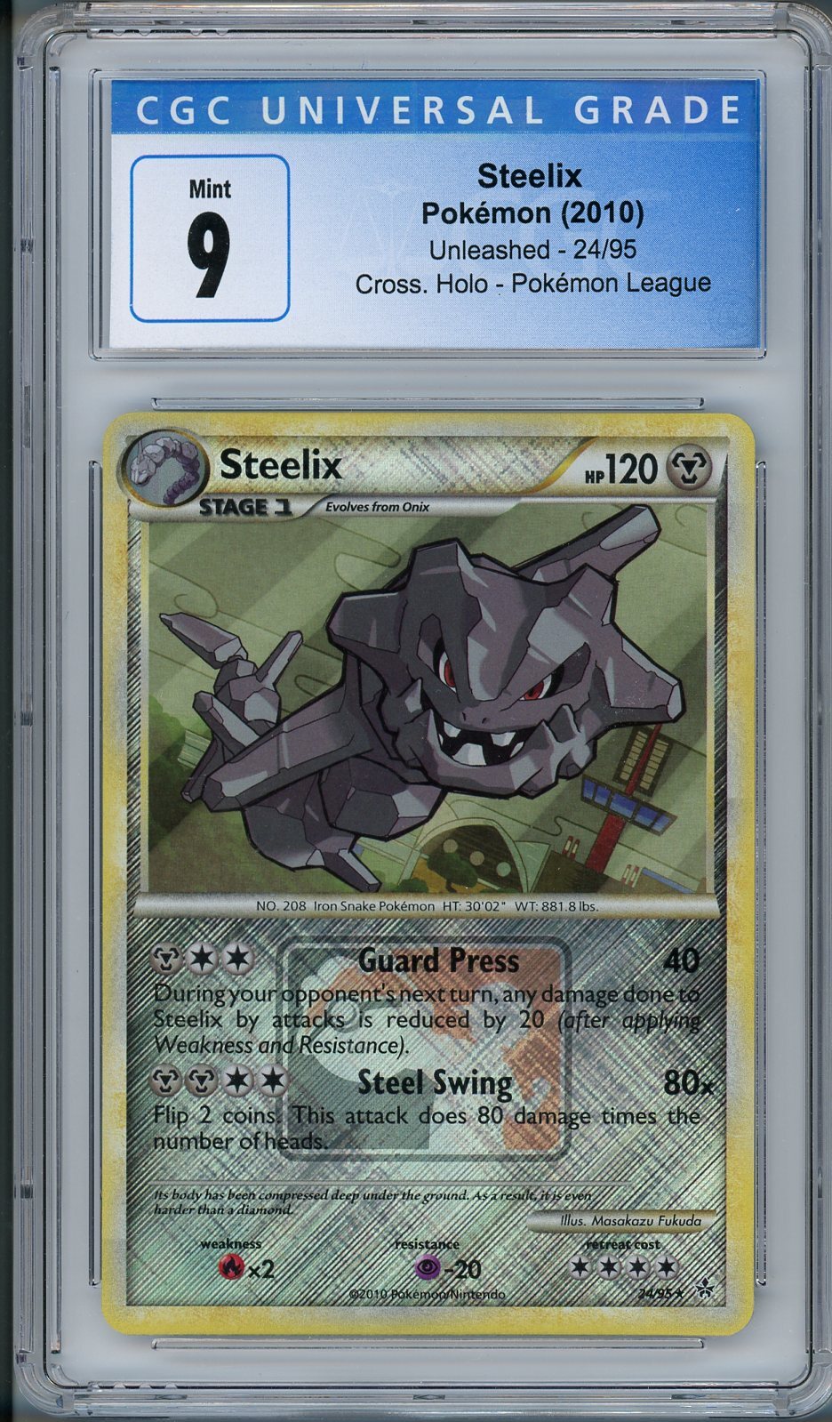 2010 Pokemon Unleashed Crosshatch League Promo #24 Steelix 2010 Pokemon Unleashed Crosshatch League Promo #24 Steelix