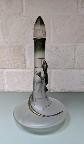 Art Deco French Lizard Perfume Bottle 