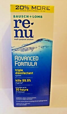 Brand New Renu Advanced Formula Solution w/Lens Case, 12oz 