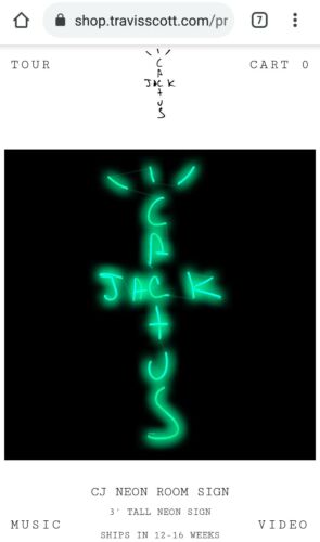 Cactus Jack Neon Sign | Travis Scott Neon Sign Cactus Jack Neon Sign | Travis Scott Neon Sign