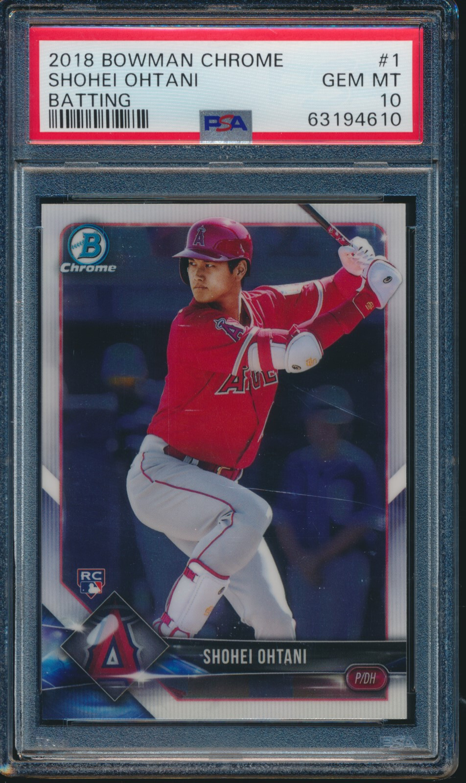 PSA 10 SHOHEI OHTANI/OTANI 2018 BOWMAN CHROME BATTING ANGELS PSA 10 SHOHEI OHTANI/OTANI 2018 BOWMAN CHROME BATTING ANGELS