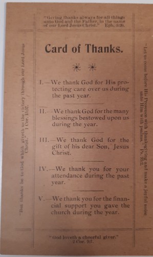 RARE VINTAGE-SHEFFIELD,ONT 1894 CHRISTMAS CARD-UNITED BRETHREN IN CHRIST CHURCH