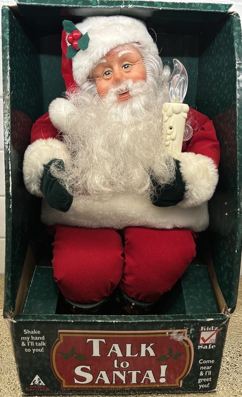 Vintage Holiday Creations Talk To Santa Tested Works RARE Motion