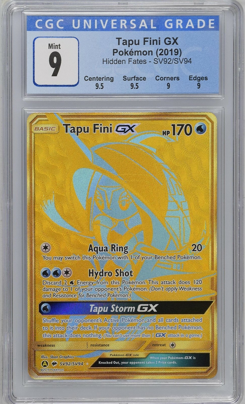 Pokemon - Tapu Fini GX (SV92/SV94) - Full Art (Gold Pokemon - Tapu Fini GX (SV92/SV94) - Full Art (Gold