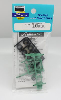 Athearn 5769 HO Green China Shipping 20'' Container Chassis Plastic Kit