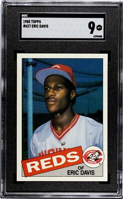 1985 TOPPS ERIC DAVIS ROOKIE RC SGC 9 MINT WELL CENTERED FRONT and BACK!