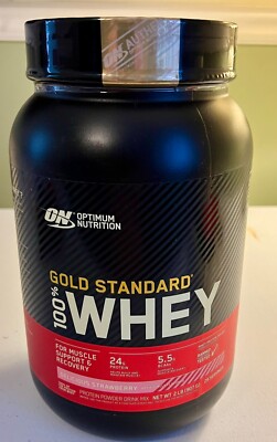 Gold Standard Whey 100% Protein 2 lb Optimum Nutrition ON Isolate Strawberry