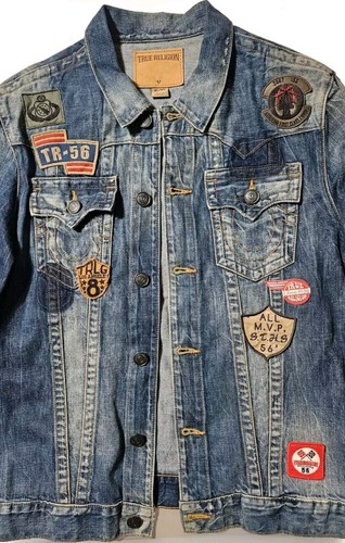 さや true religion damage denim jacket True religion Distressed￼ denim jacket size XS | eBay