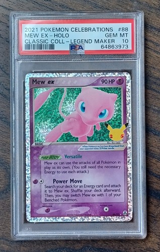 Mew EX Holo Pokemon Celebrations #88 PSA 10 Gem Mint, Low Mew EX Holo Pokemon Celebrations #88 PSA 10 Gem Mint, Low