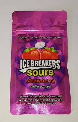 Ice Breakers Sours Strawberry With Flavor Crystals Sour Candy Sugar Free