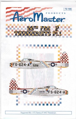 F-84G Thunderjets part 1 decals 1/72 Aero Master 72195