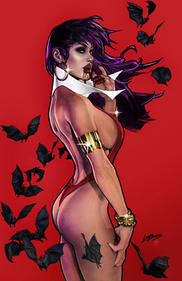 VAMPIRELLA STRIKES #5 (LOBOS EXCLUSIVE VIRGIN VARIANT)(2022) ~ DYNAMITE IN STOCK