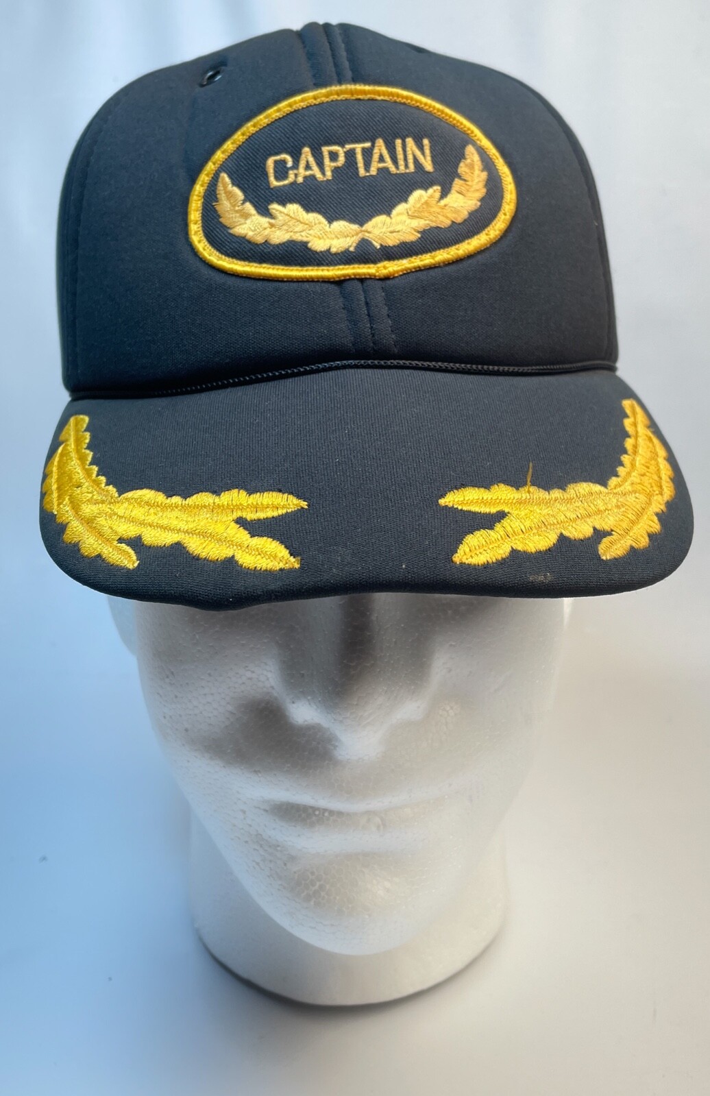 80s メッシュキャップ ミリタリー captain 80's 90s Vintage Captain Trucker Hat Snapback Mesh Admiral