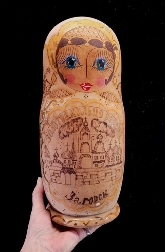Vtg Natural Wood Lg 13
