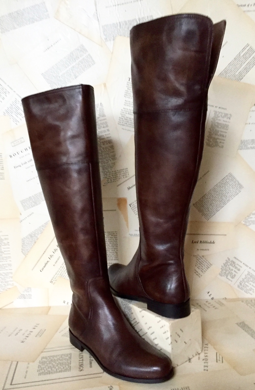 

Сапоги Anthropologie Miss Albright выше колена из коричневой антикварной кожи 39 НОВИНКА, Antiqued brown, miss albright